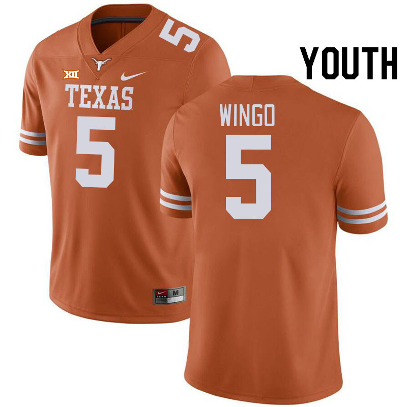 Youth #5 Ryan Wingo Texas Longhorns College Football Jerseys Stitched-Orange